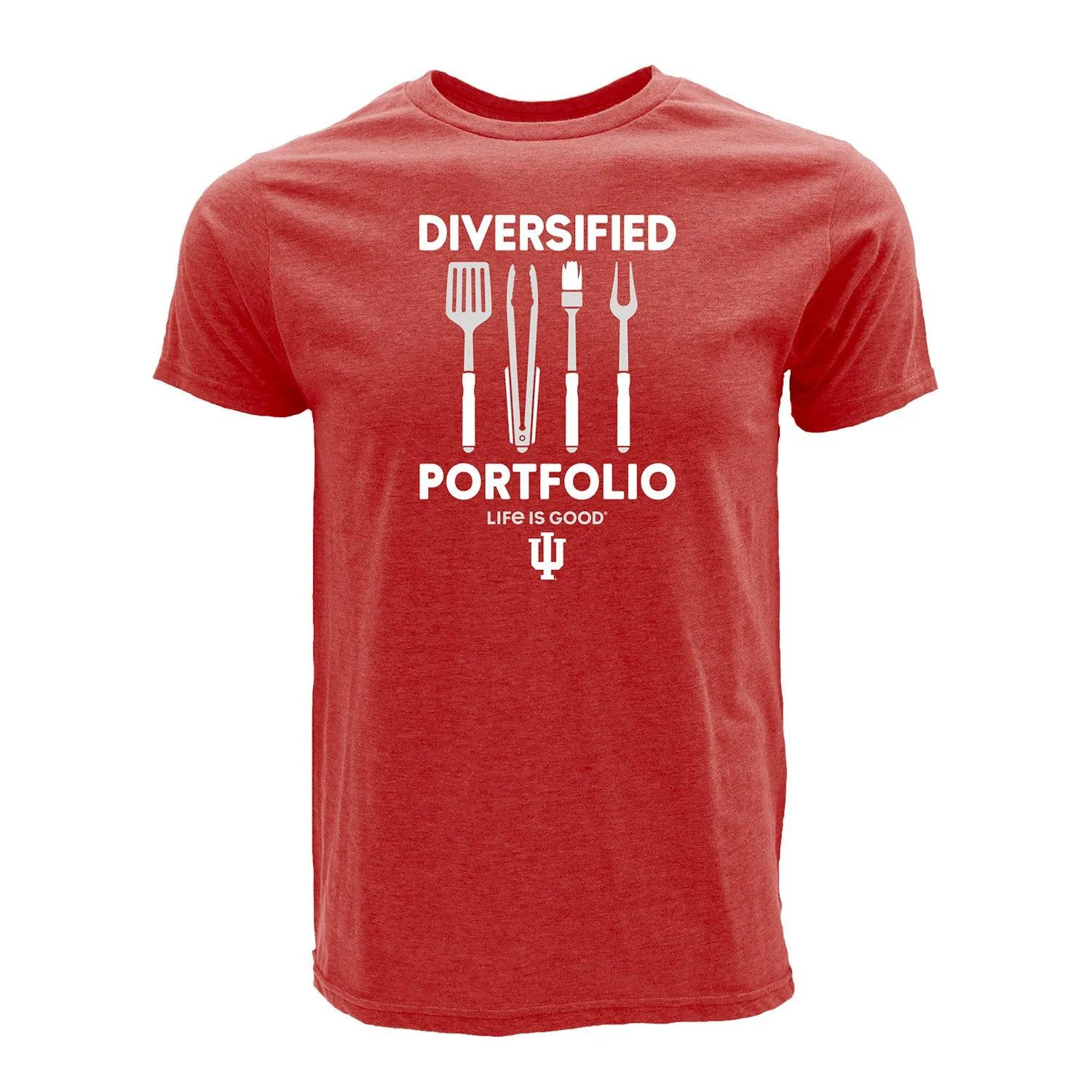 Indiana Hoosiers Life is Good Diversified Portfolio T-Shirt