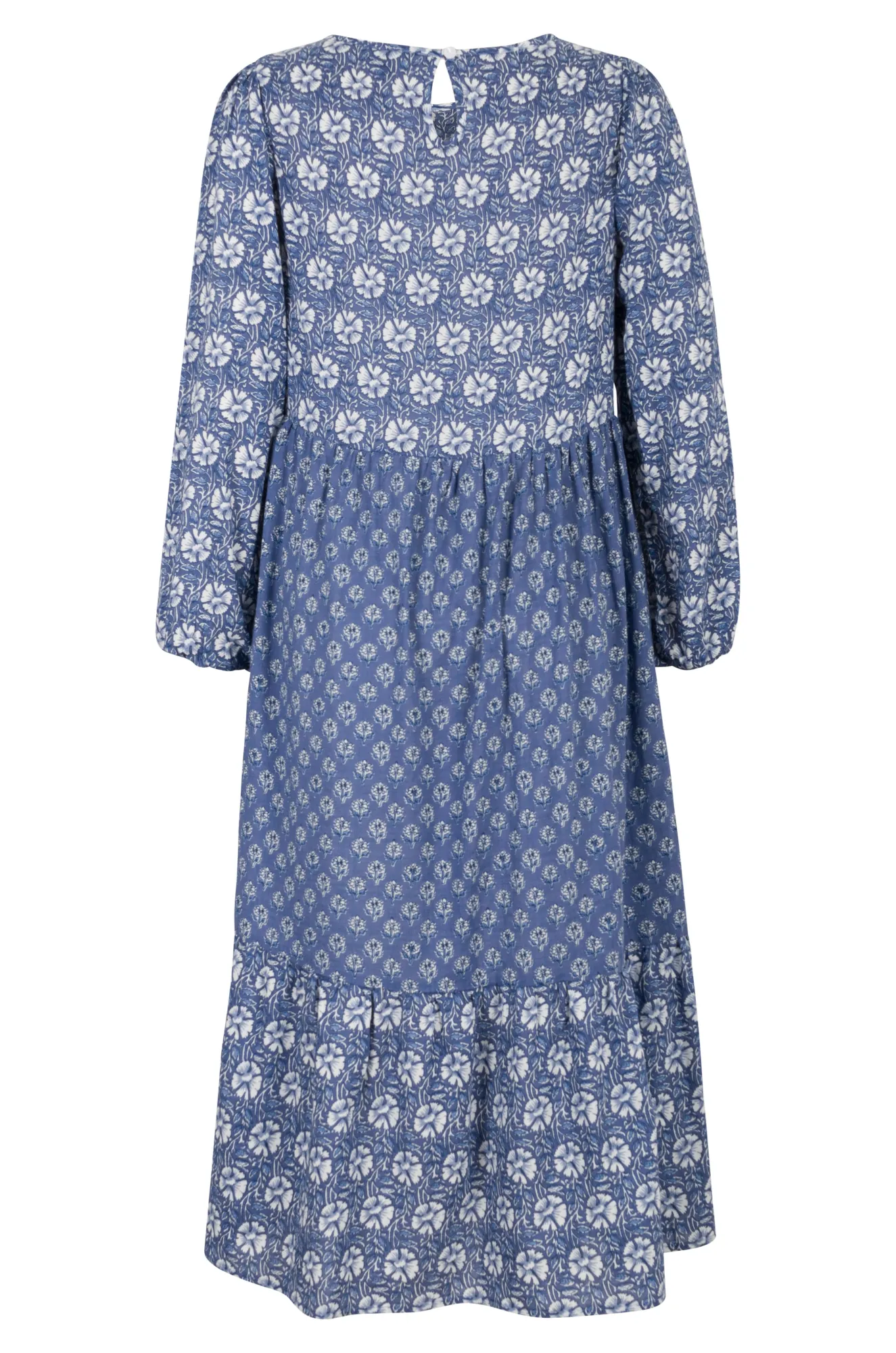 Indigo Stamp prt Cotton Rayon Dress | Indigo Stamp | 6546ZZ