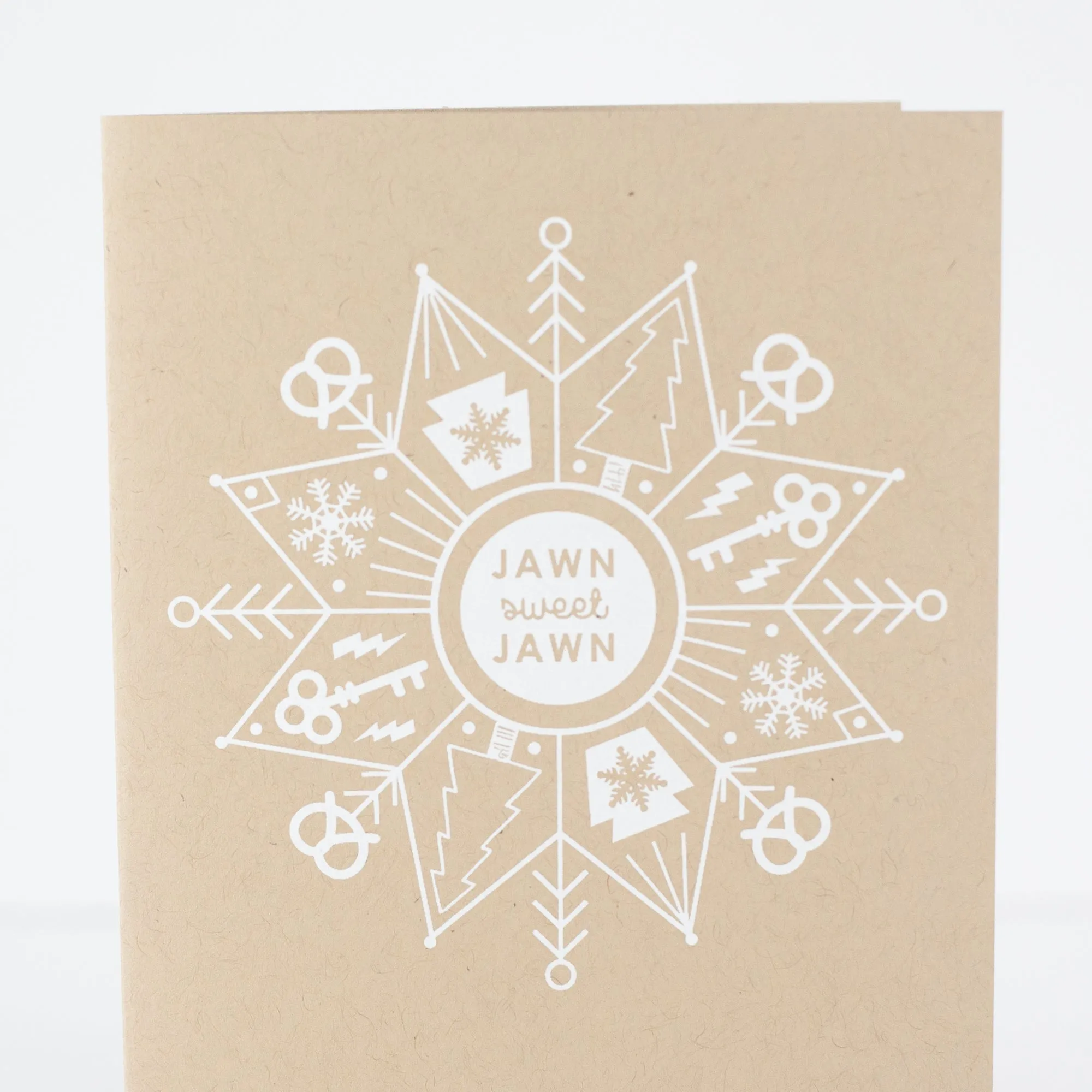 jawn card, Philadelphia greeting card, jawn snowflake Christmas card