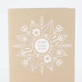 jawn card, Philadelphia greeting card, jawn snowflake Christmas card