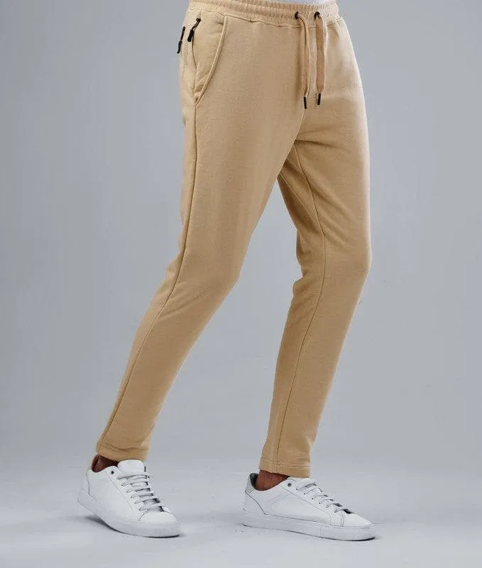 JOGGER WAIST SWEATPANTS  - DARK BEIGE