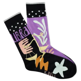 K.Bell Women's Astrology Libra Crew Socks