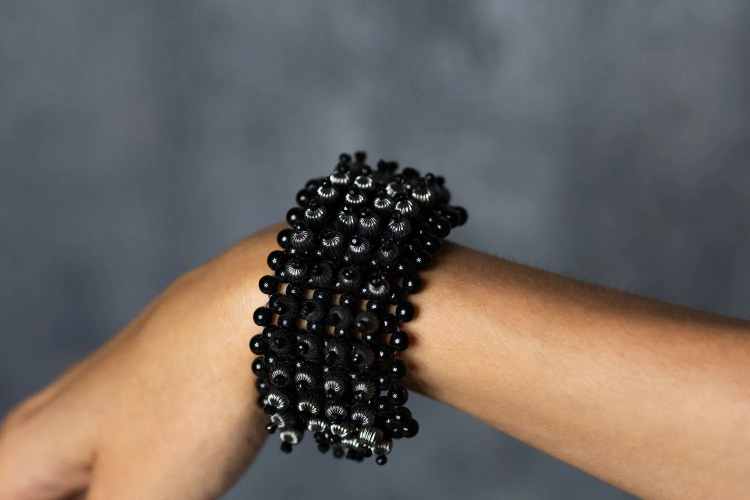 Khutulun 3D Cuff in Jet Black