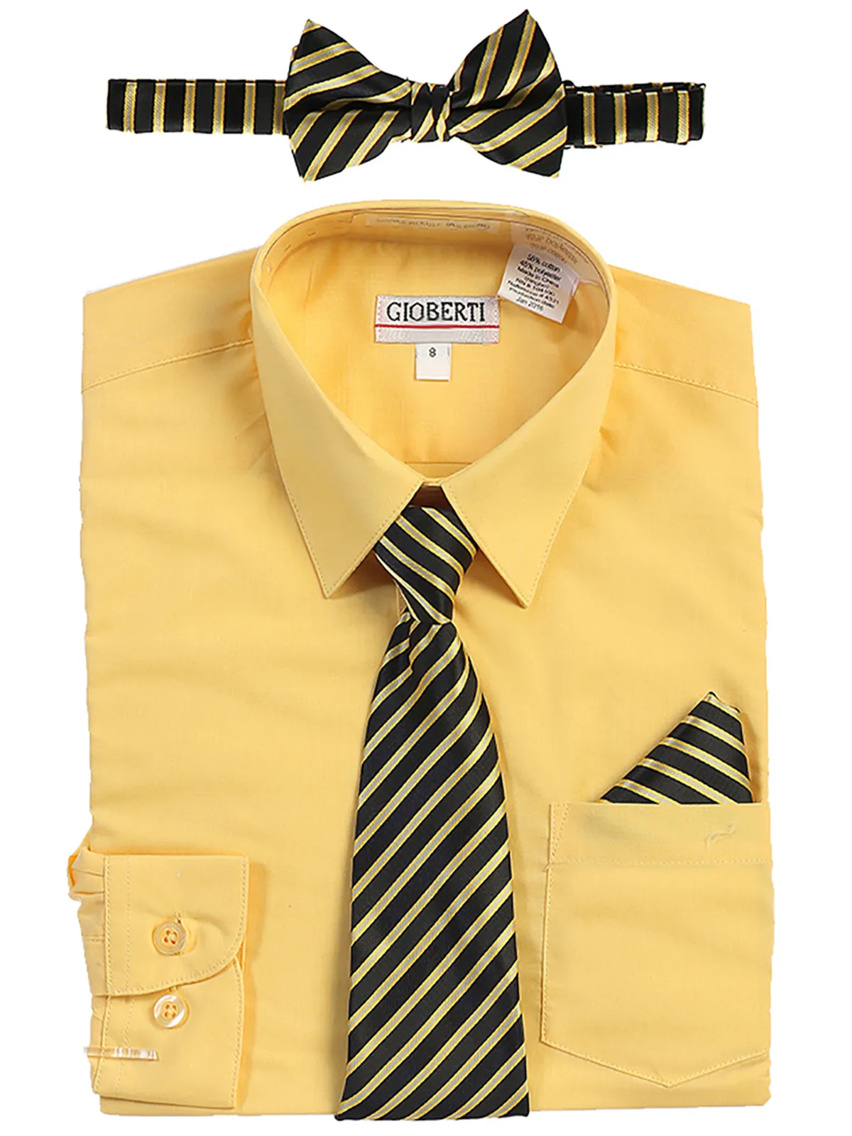 Kid's (2T-7) Shirt w/ Stripe Tie Set