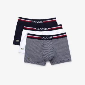 Lacoste Pack Of 3 Iconic Trunks With Three-Tone Waistband