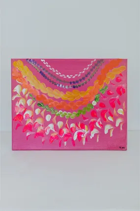 Leis fo Deis Painting - Pink Lei 11x14"