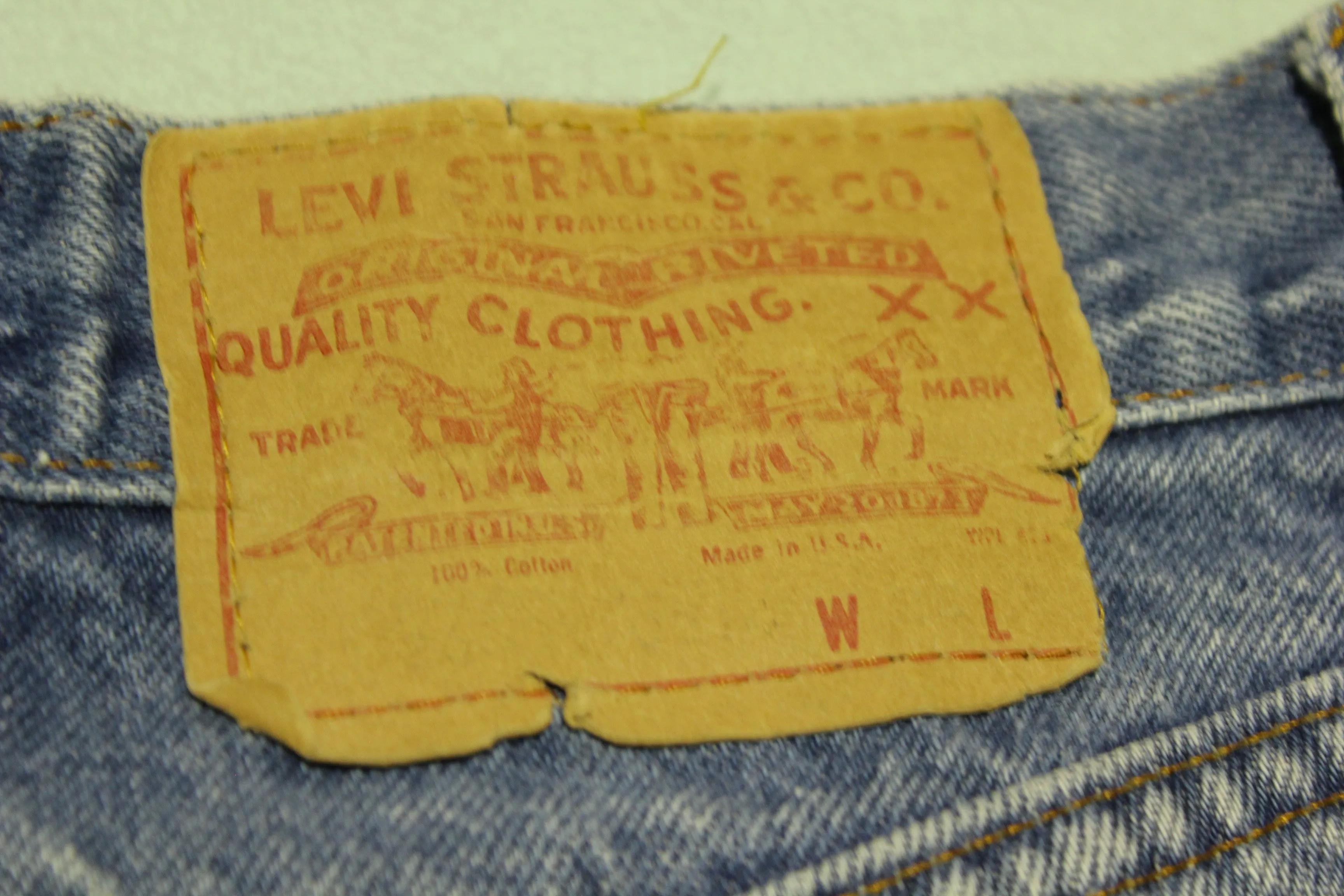 Levis 505 SF 207 Made in USA Vintage 70's 80's Grunge Punk Rock Denim Blue Jeans