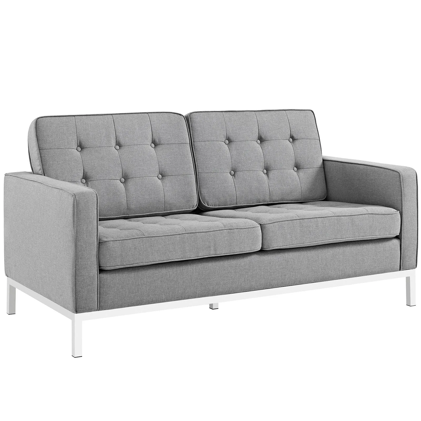 Loft Upholstered Fabric Loveseat