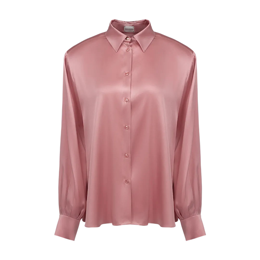 Long-Sleeved Silk Shirt