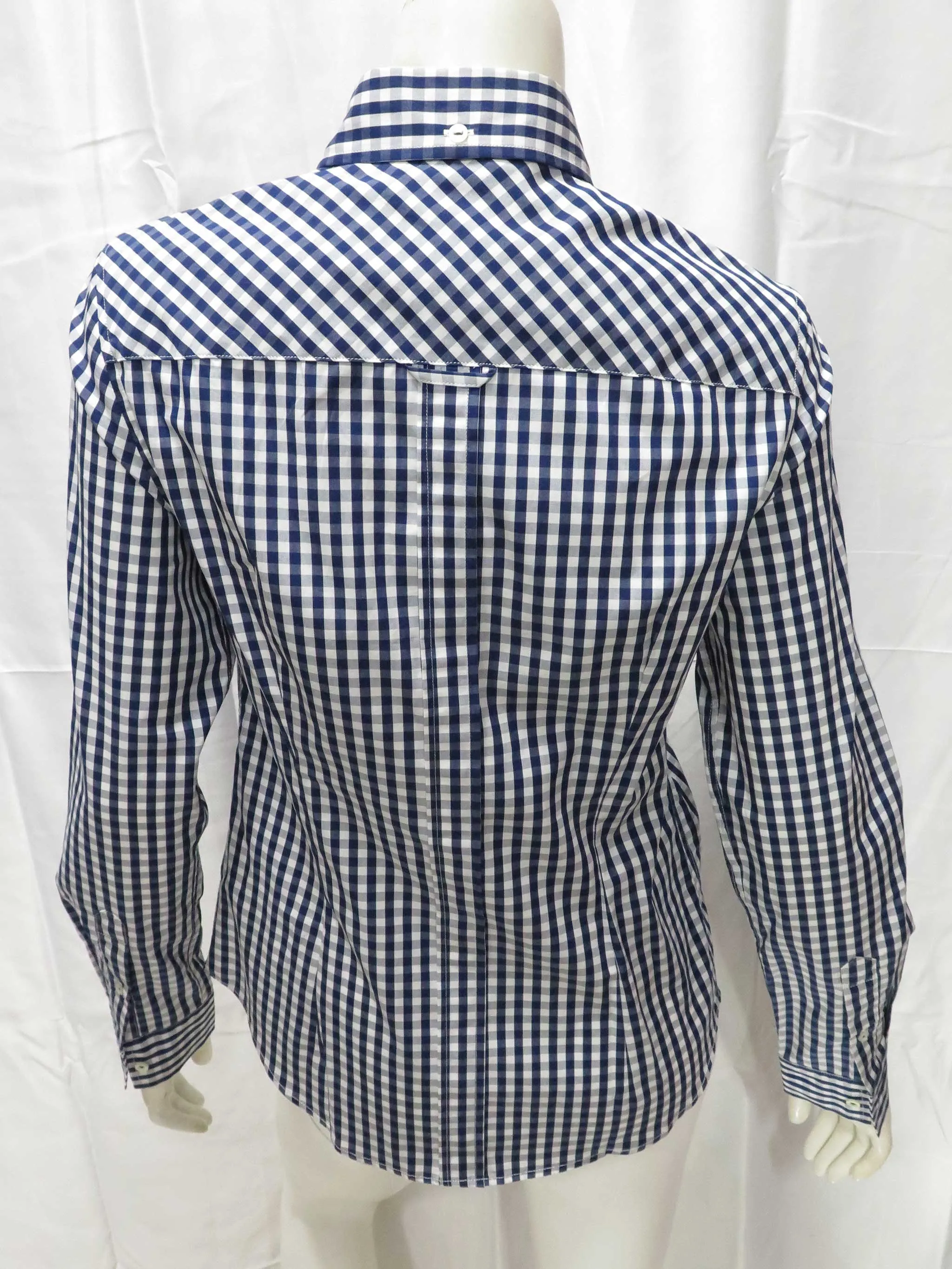 L/S Gingham Woven Shirt (French Navy)