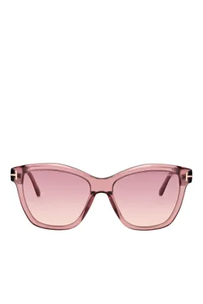 Lucia Pink Transparent Acetate Sunglasses