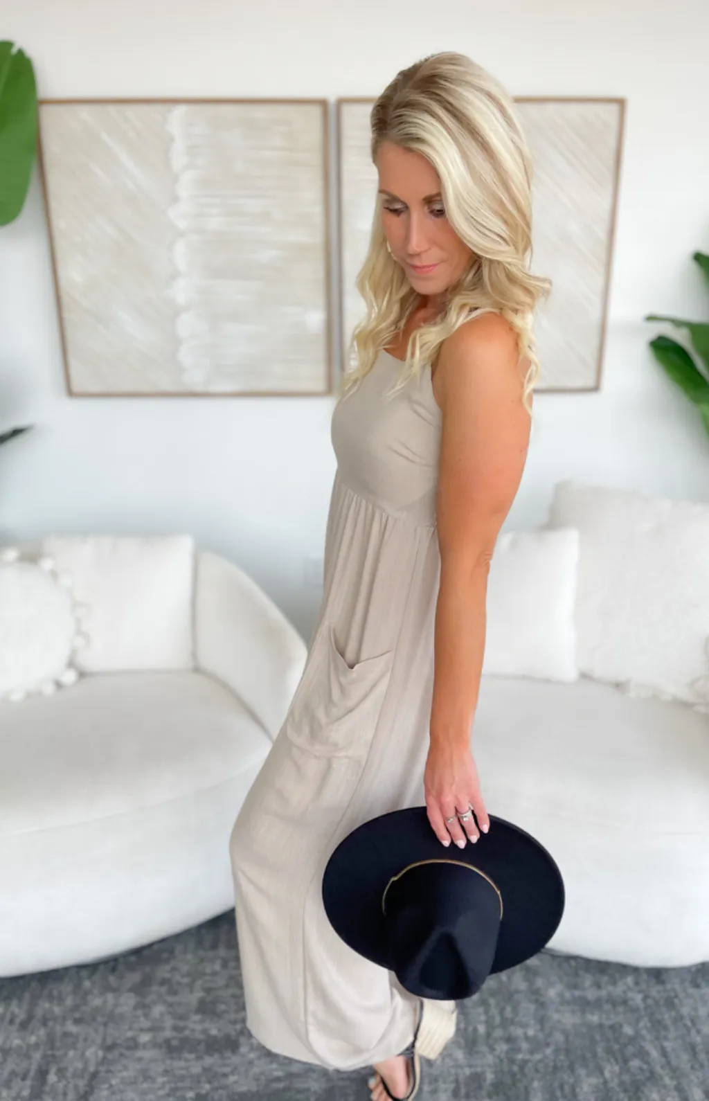 Maisie Natural Wide Leg Jumpsuit