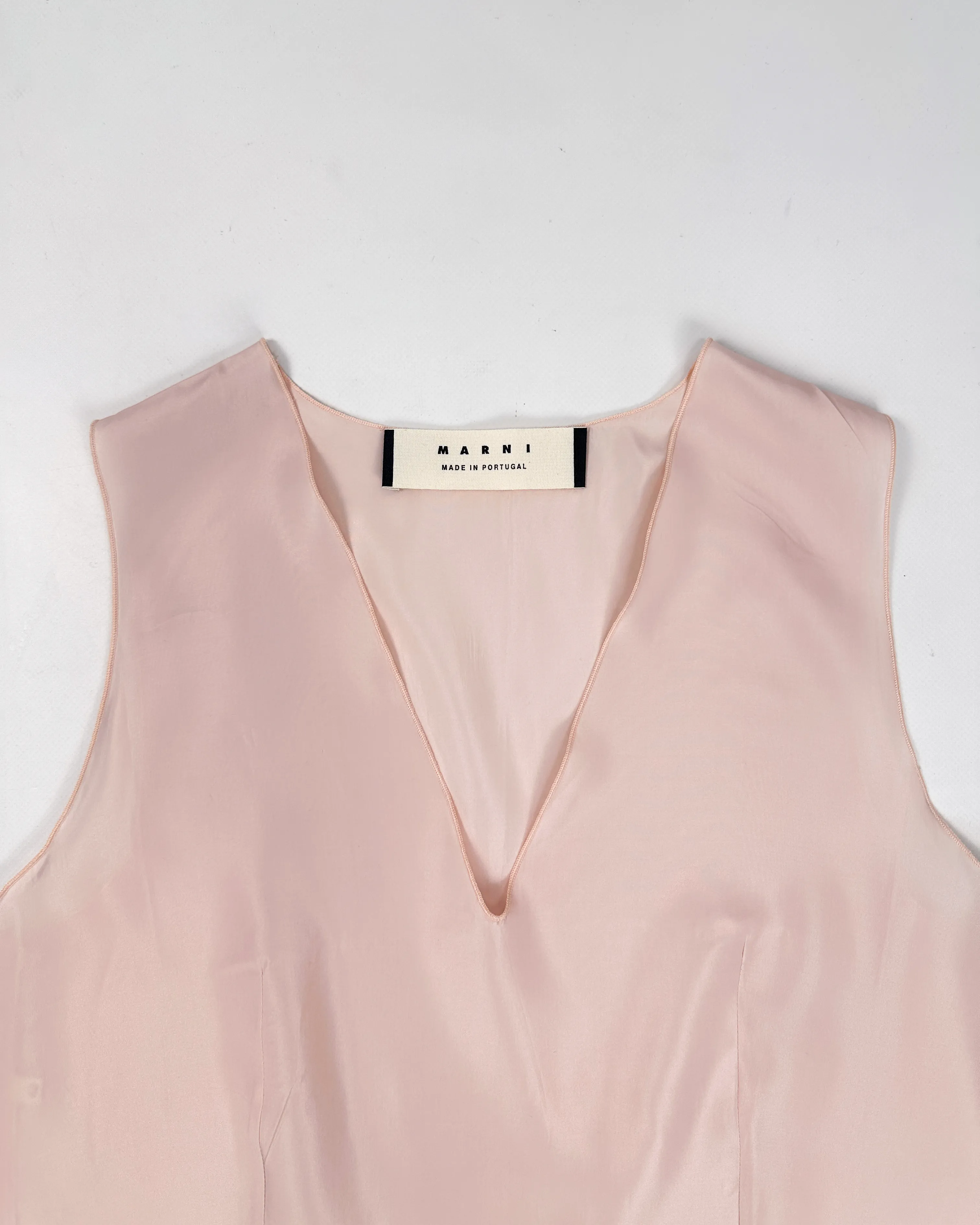 Marni Light Pink Sleeveless Silk Top 2000's