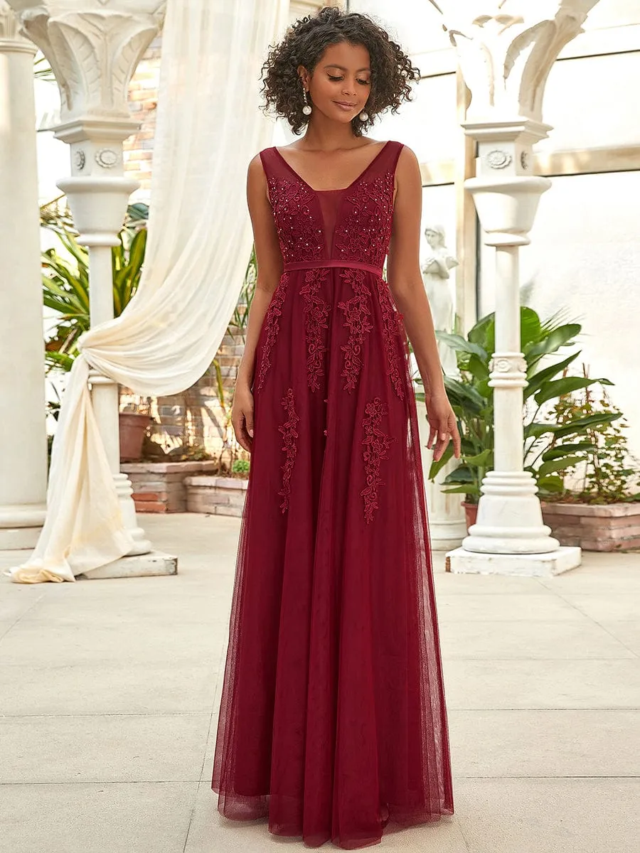 Maxi Long Elegant Ethereal Tulle Evening Dress