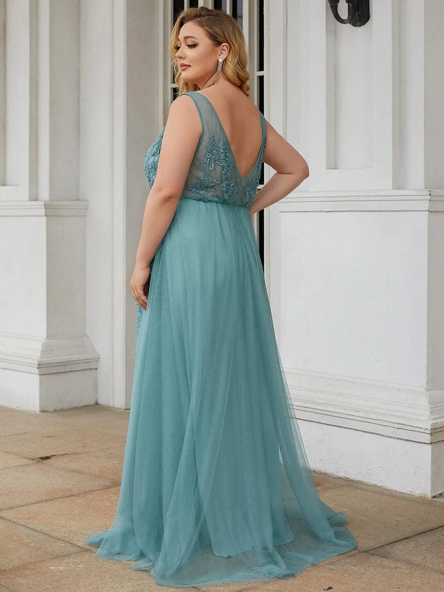 Maxi Long Elegant Ethereal Tulle Evening Dress