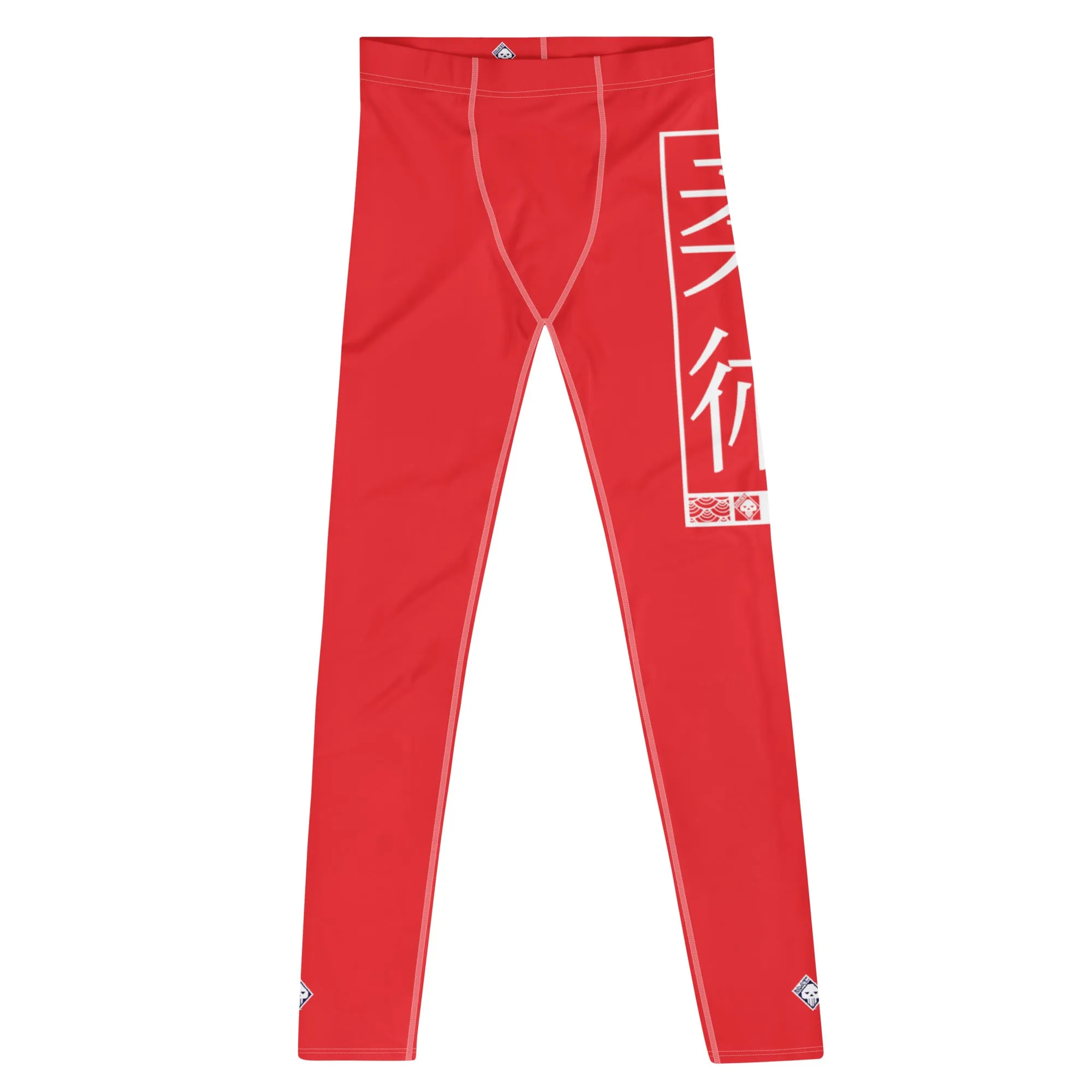 Men's Athletic Workout Leggings For Jiu Jitsu 001 - Scarlet