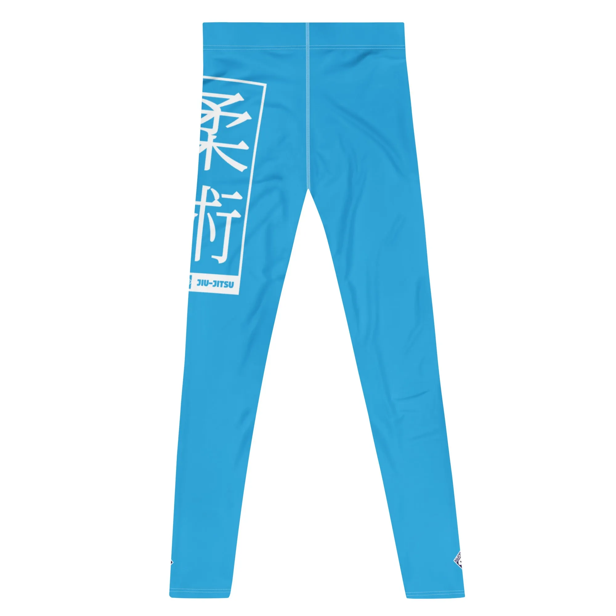 Men's Athletic Workout Leggings For Jiu Jitsu 005 - Cyan