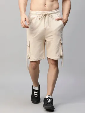 Mens Cargo Shorts - Beige