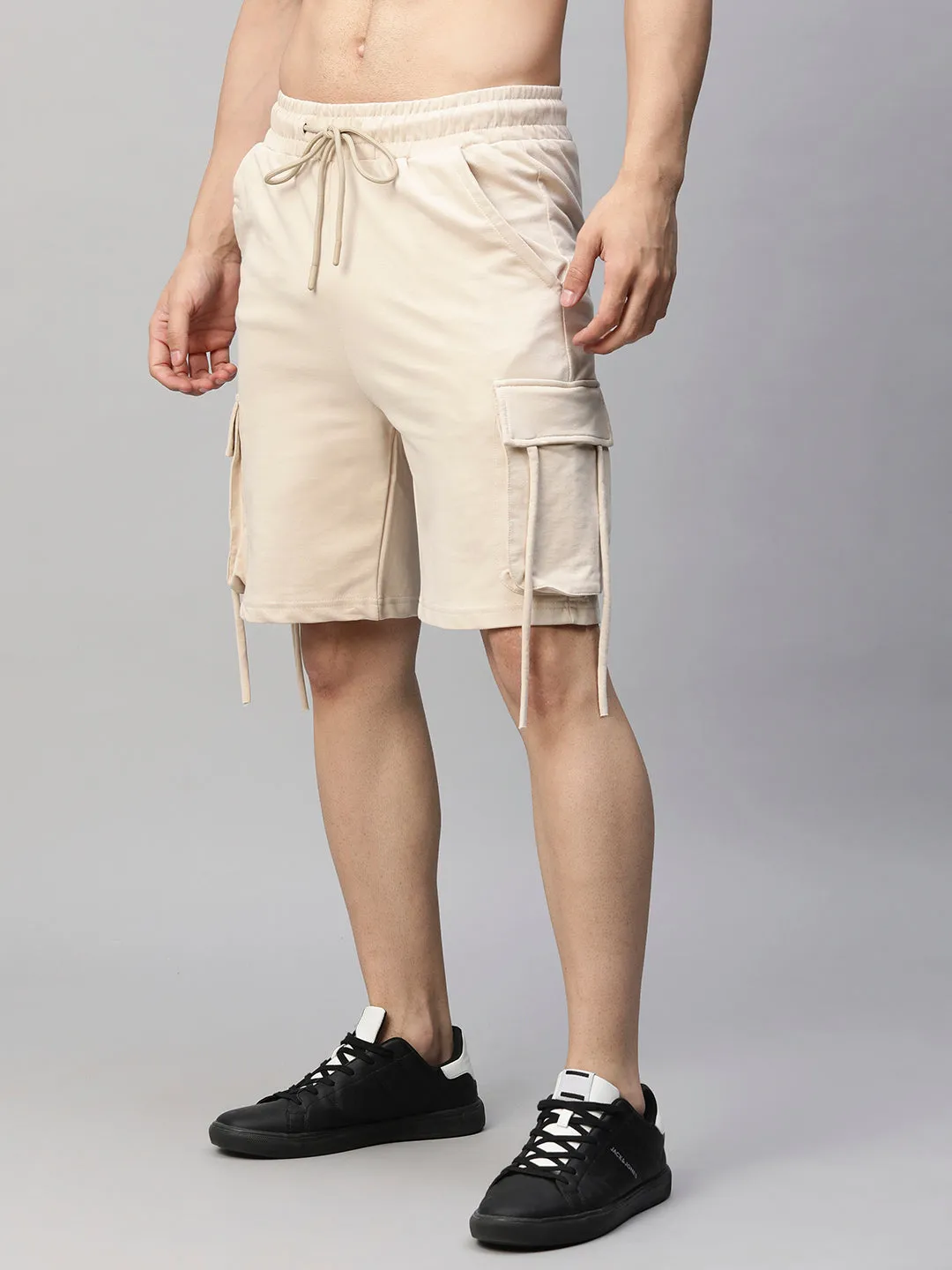 Mens Cargo Shorts - Beige