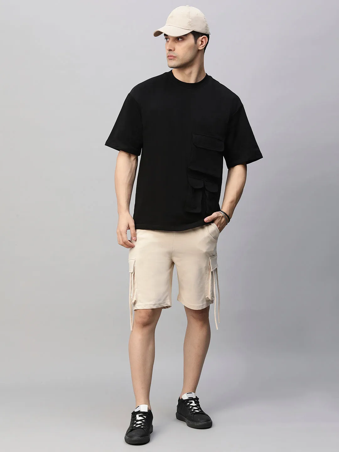 Mens Cargo Shorts - Beige