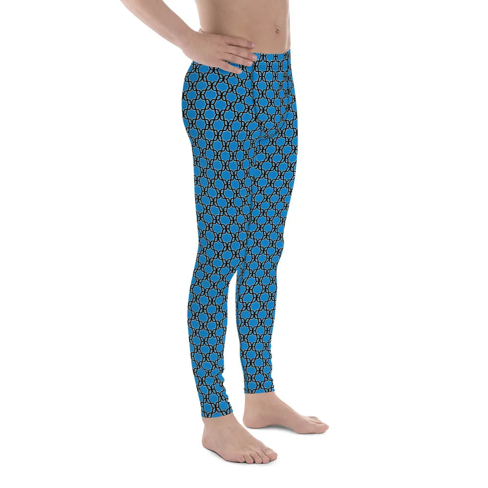 Men's Leggings Aqua Chain