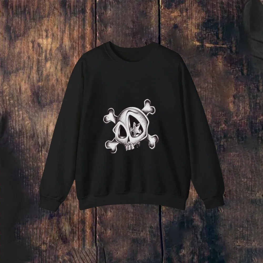 Mens Vintage Skeleton Long Sleeve Sweatshirt