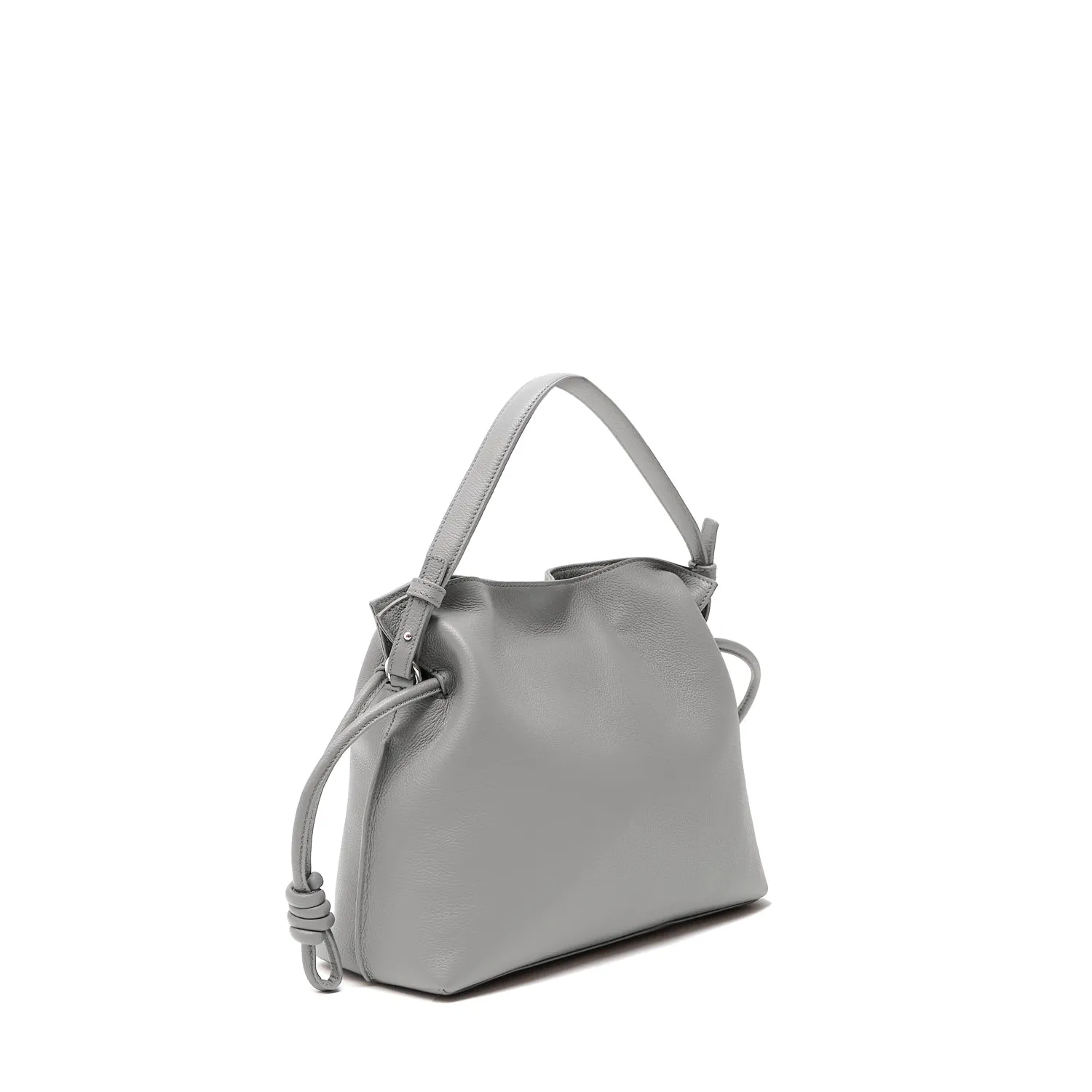 Midi Emma  Leather Crossbody Bag, Grey