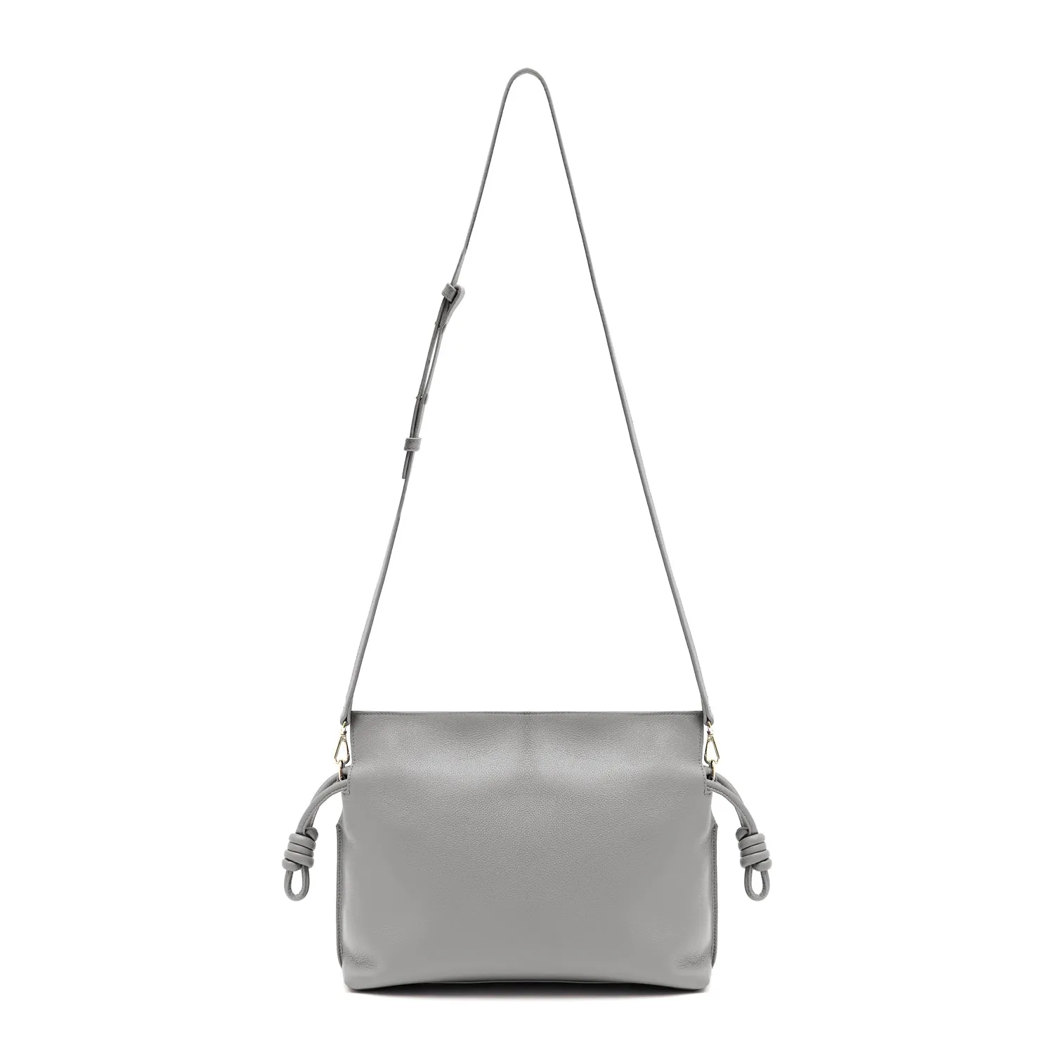 Midi Emma  Leather Crossbody Bag, Grey