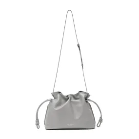 Midi Emma  Leather Crossbody Bag, Grey