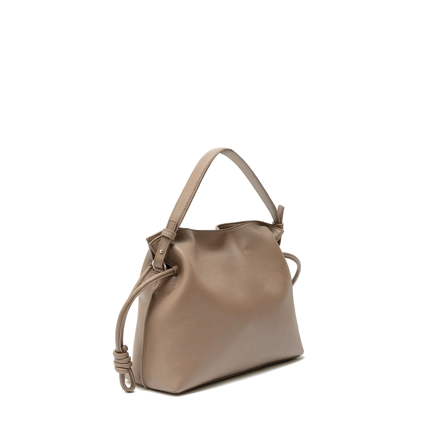 Midi Emma  Leather Crossbody Bag, Oatmilk