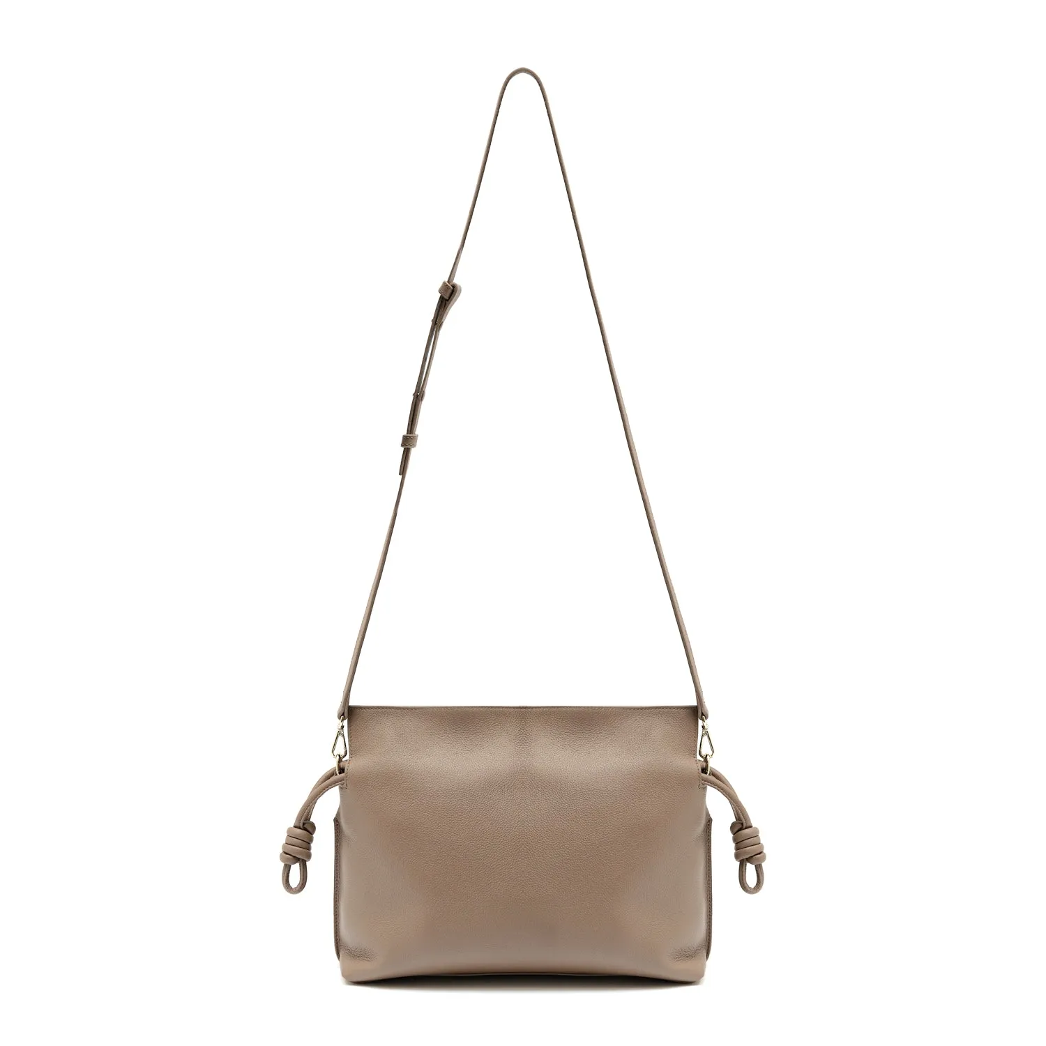 Midi Emma  Leather Crossbody Bag, Oatmilk