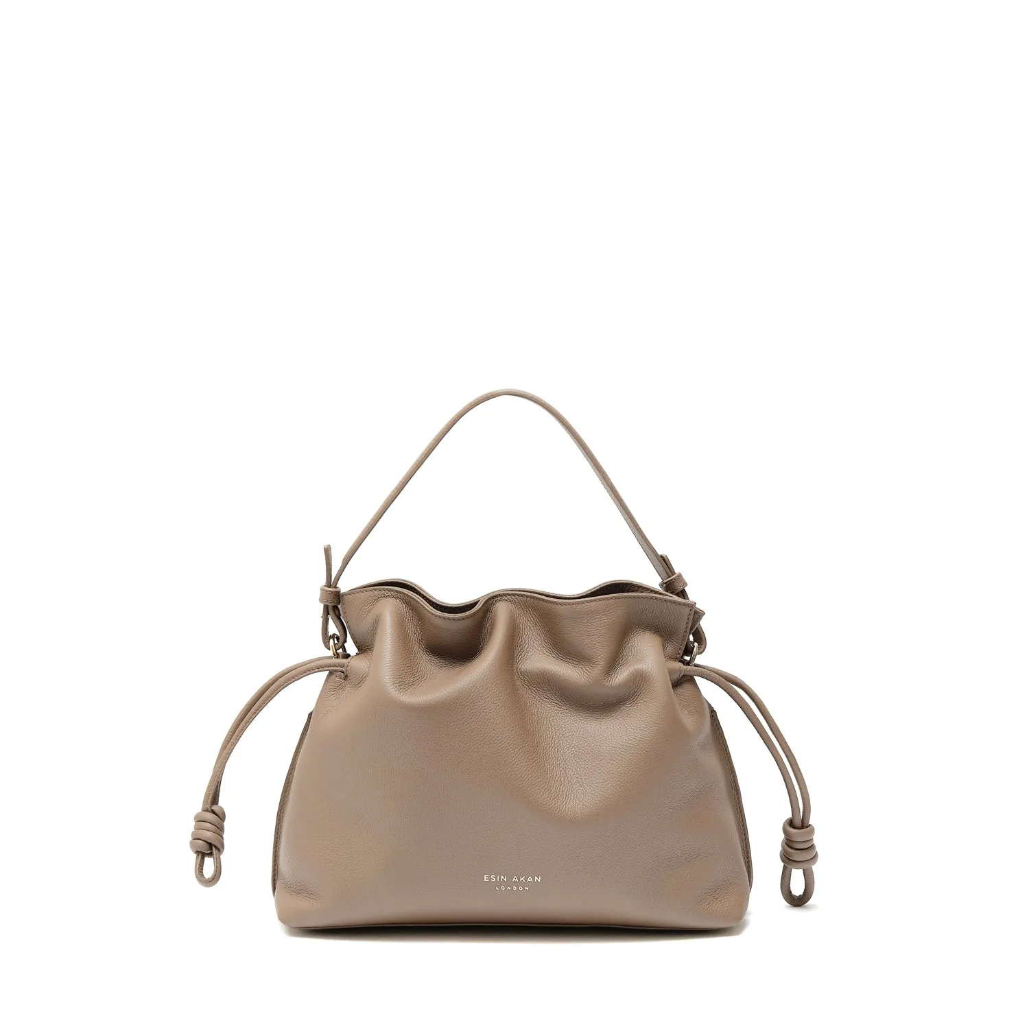 Midi Emma  Leather Crossbody Bag, Oatmilk