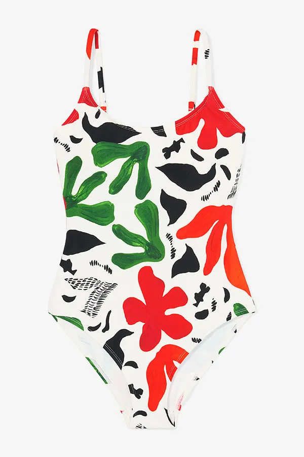 M.M.LaFleur x Andie Amalfi One Piece :: Cutout Floral Icon