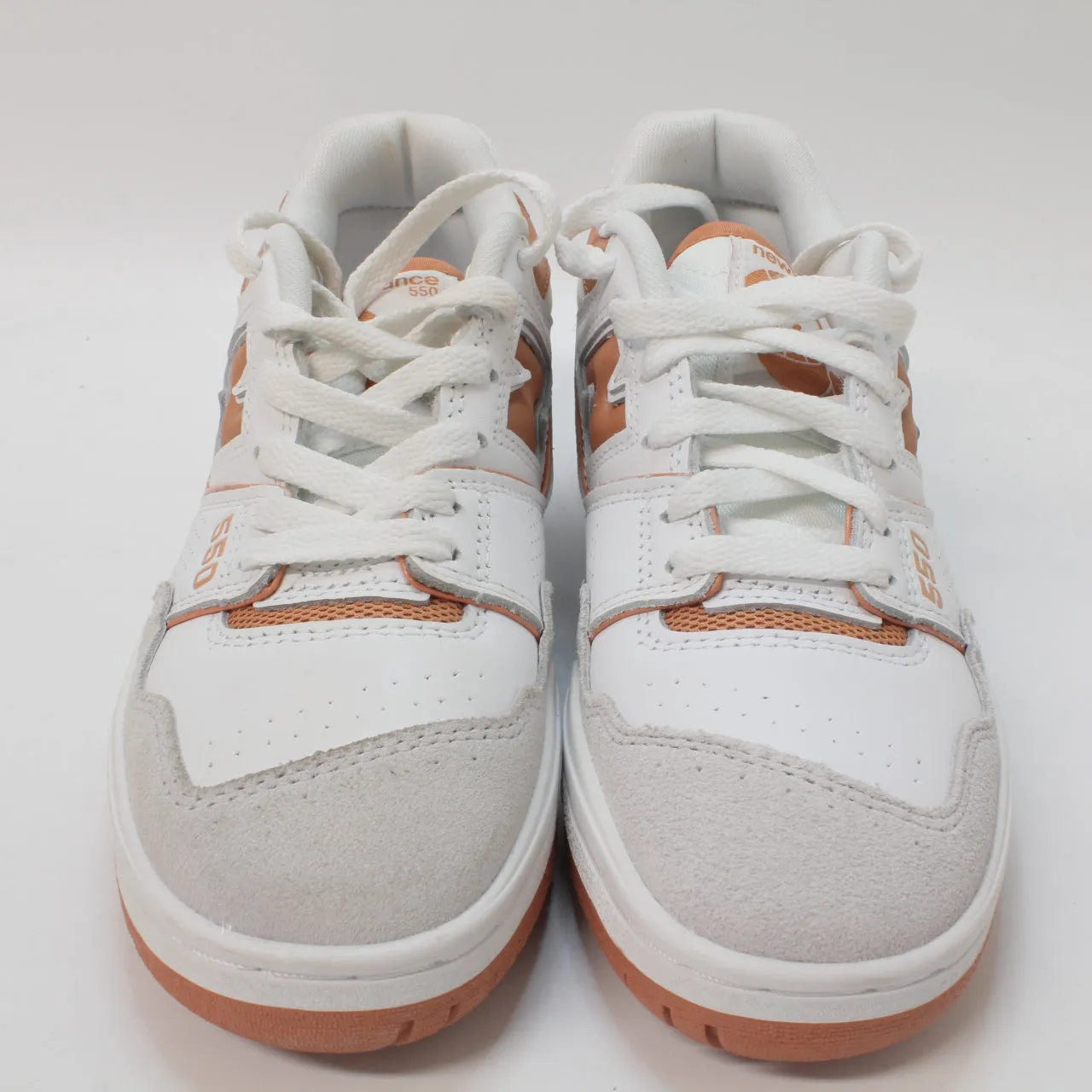 New Balance Bb550 White Orange Grey Uk Size 4