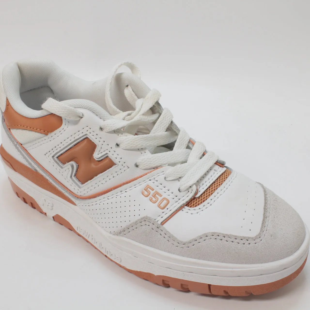 New Balance Bb550 White Orange Grey Uk Size 4