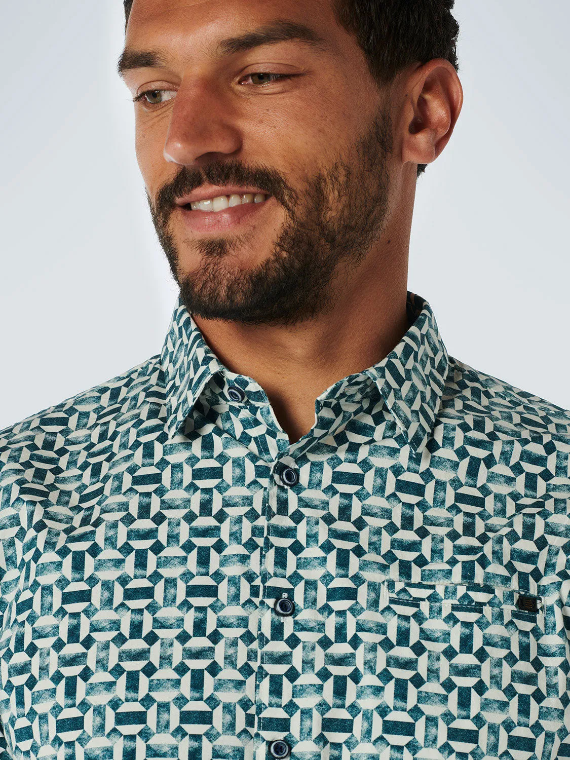 No Excess - Allover Print Shirt - Ocean