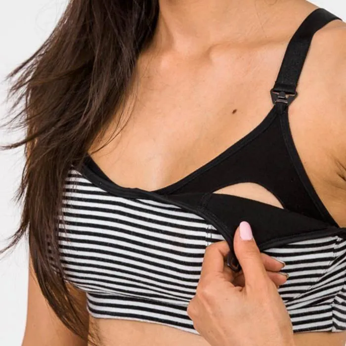 Nursing Sports Bra - FIT2FEED Stripe