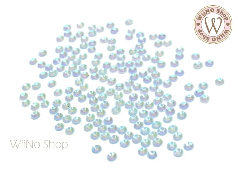 Pastel Blue Luminous Round Flatback Crystal (ss6-ss20)