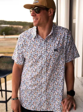 Performance Button Up- Crawfish Boil