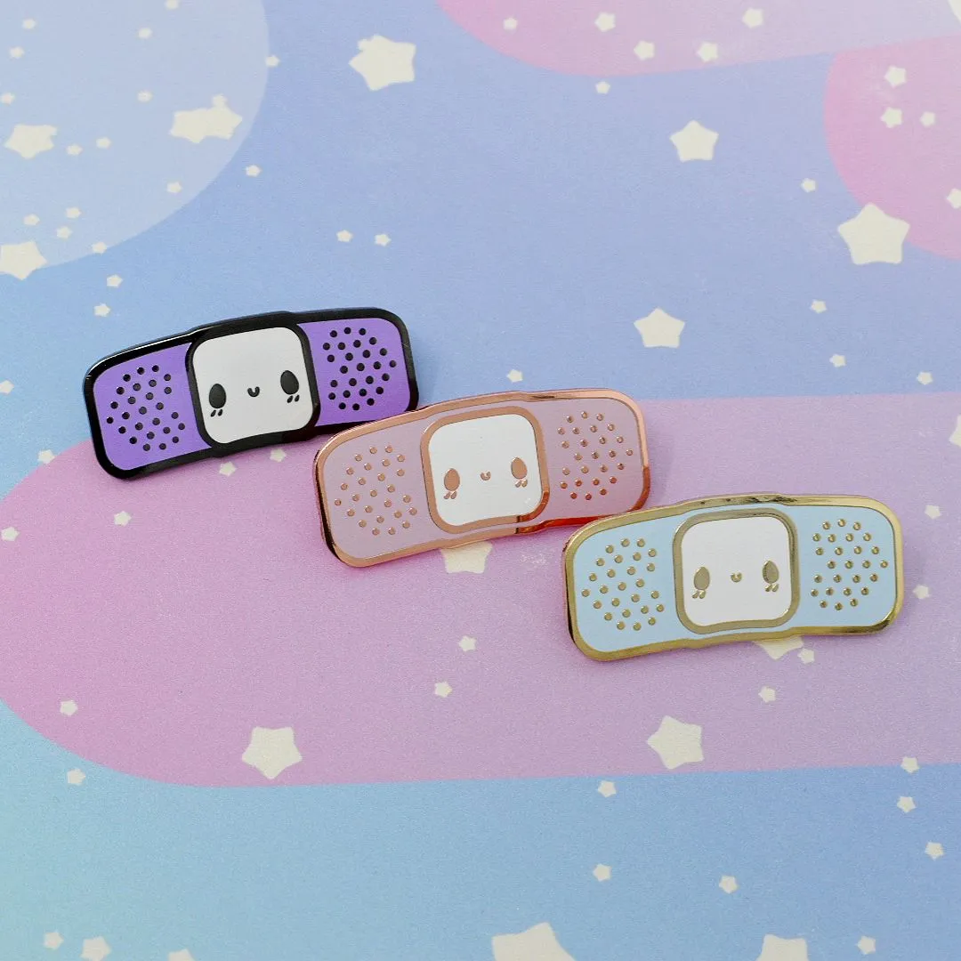 Pink Bandaid Buddy - Hard Enamel Pin - Kawaii Medical Pins Series