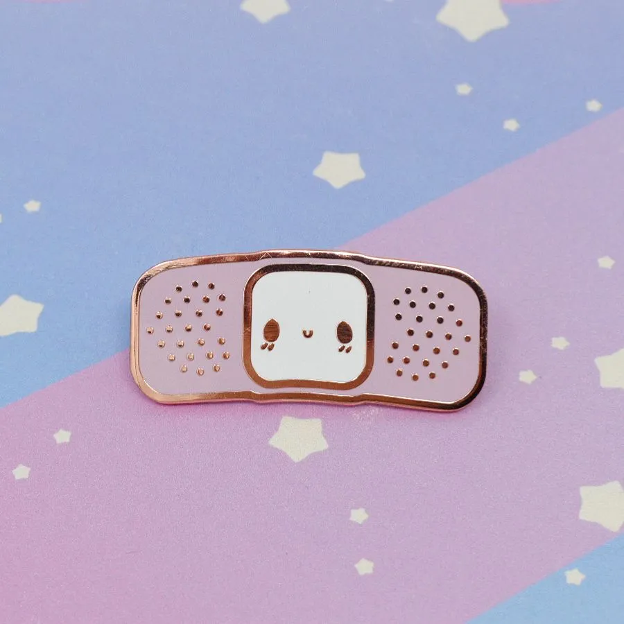 Pink Bandaid Buddy - Hard Enamel Pin - Kawaii Medical Pins Series