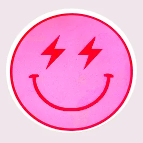 Pink Lightening Eyes Sticker