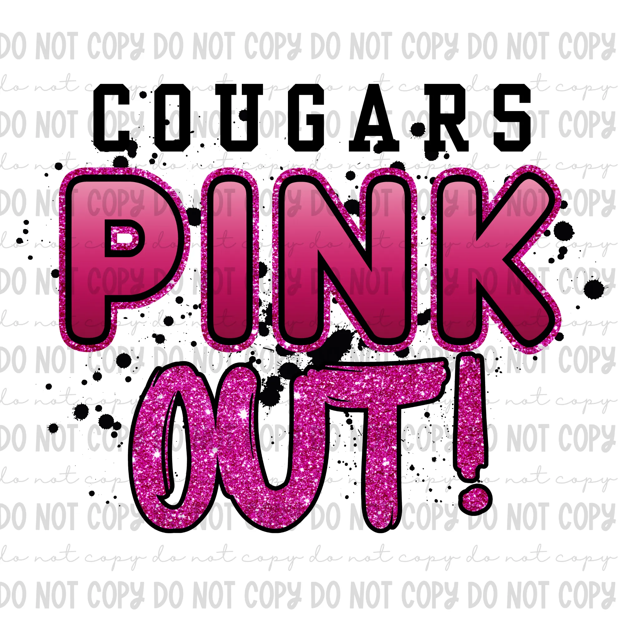 Pink Out Team Splatter - CUSTOMIZE YOURS! - PNG