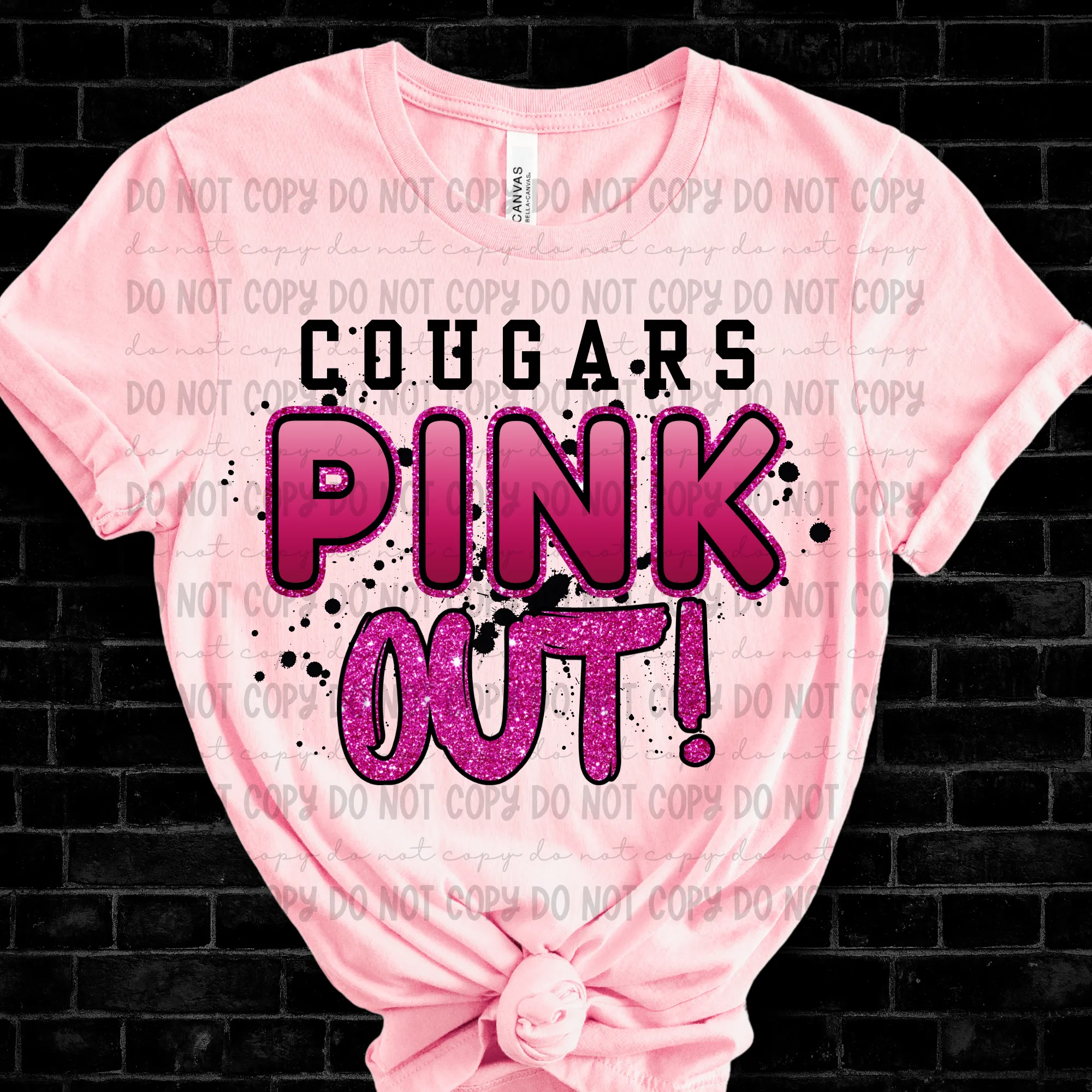 Pink Out Team Splatter - CUSTOMIZE YOURS! - PNG