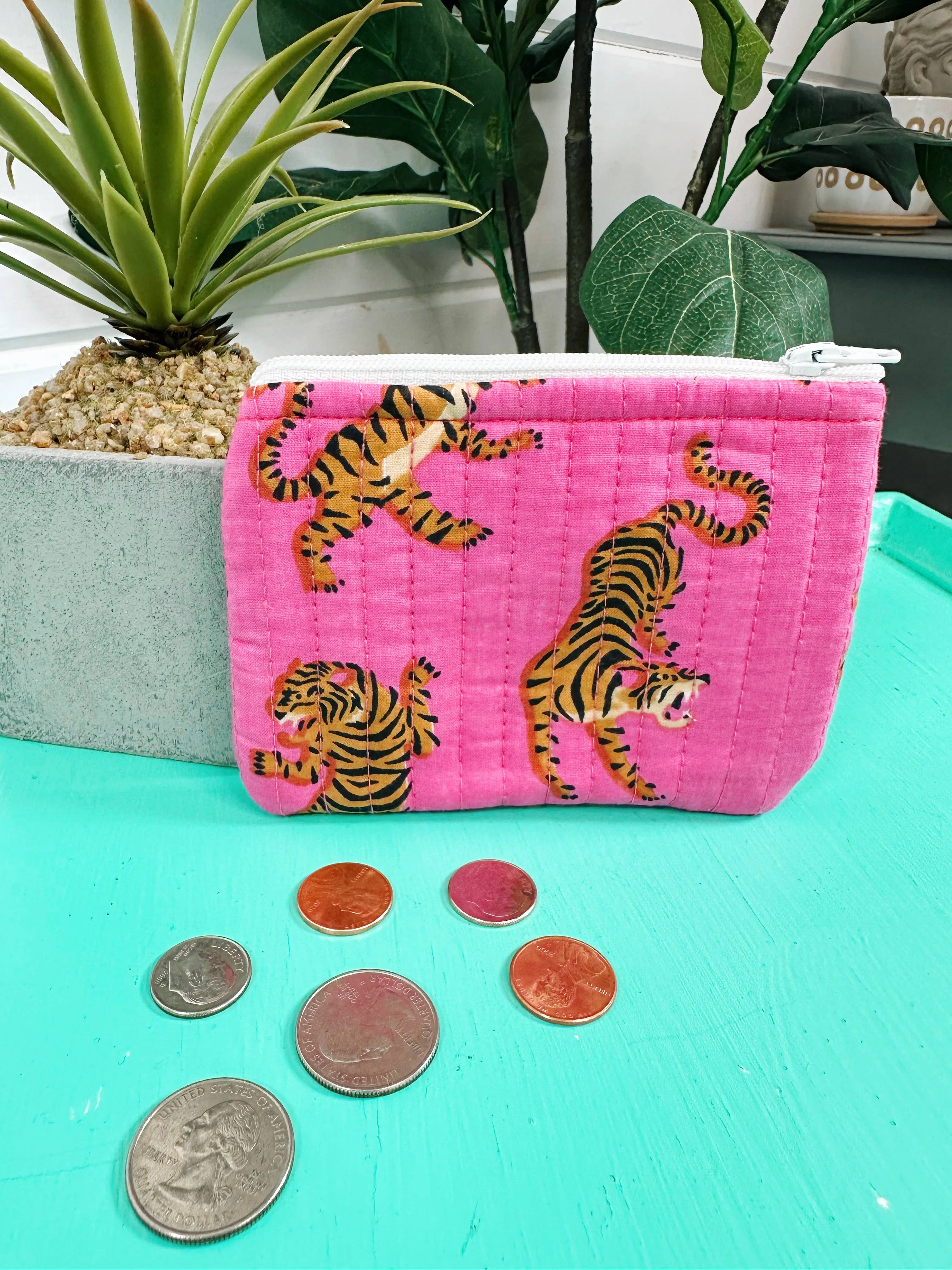 Pink Tigers Coin Purse