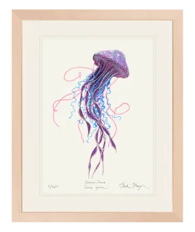 Purple Jellyfish II Print - Best Seller