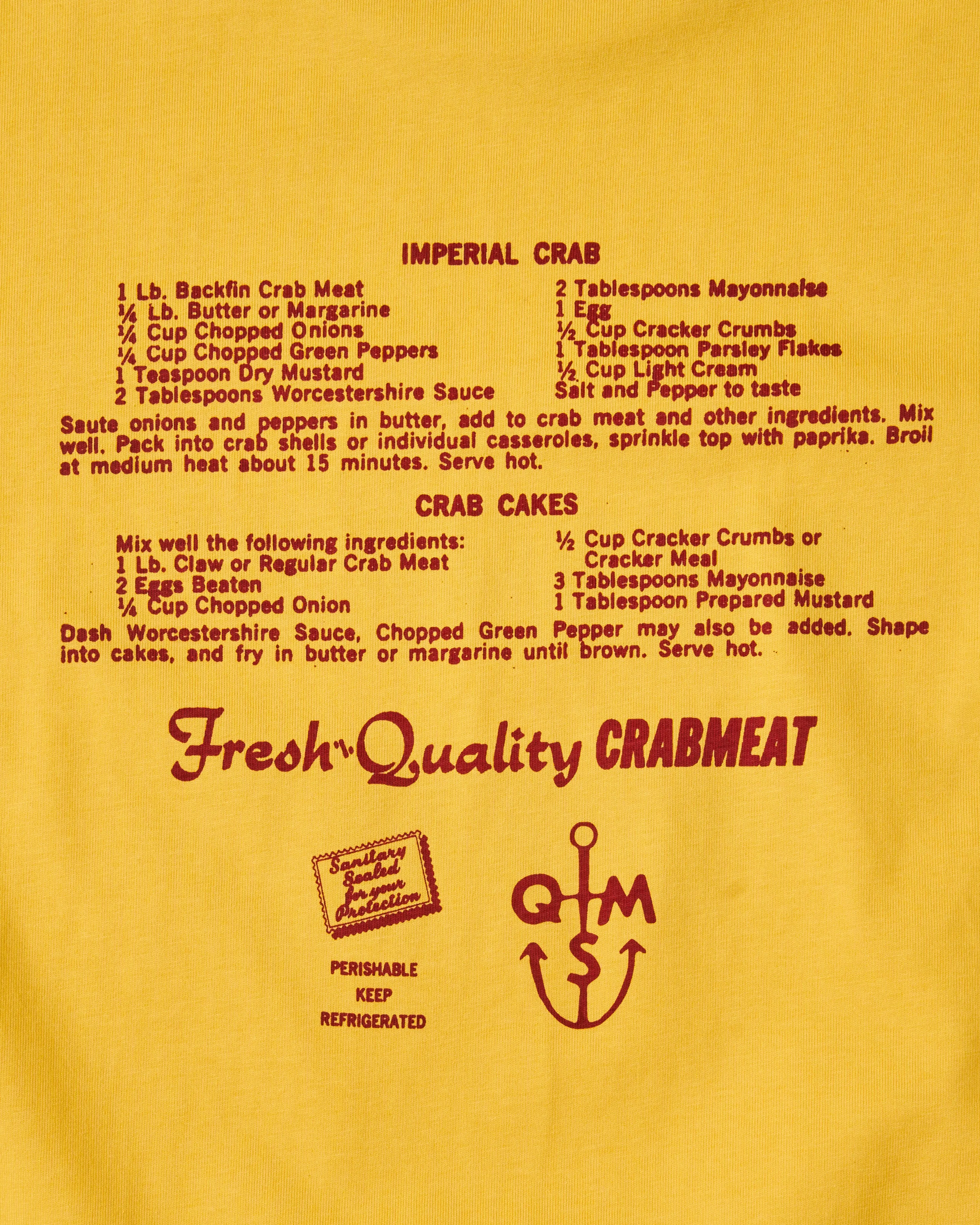 Quality Crabmeat Tee in Sunset