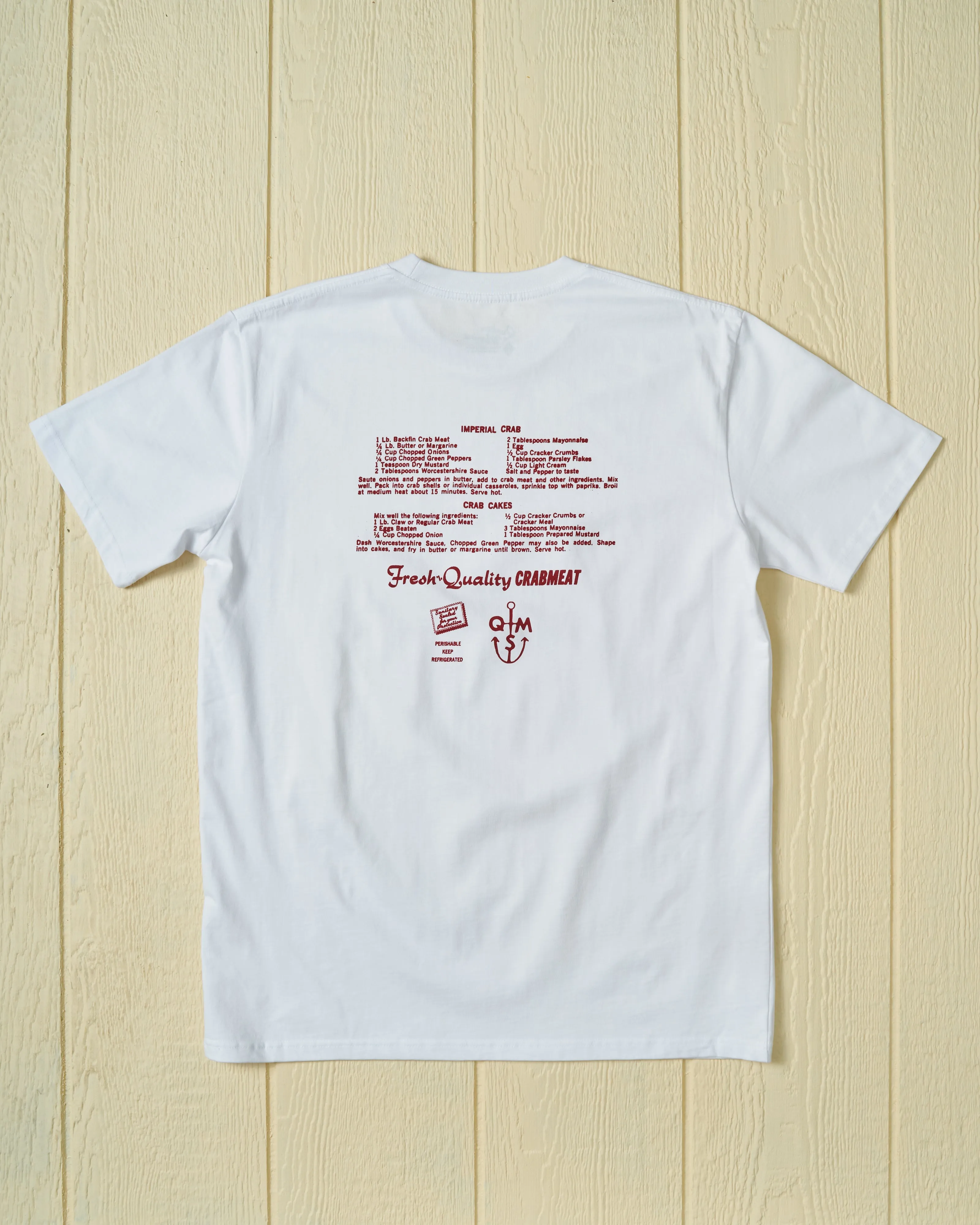 Quality Crabmeat Tee in White