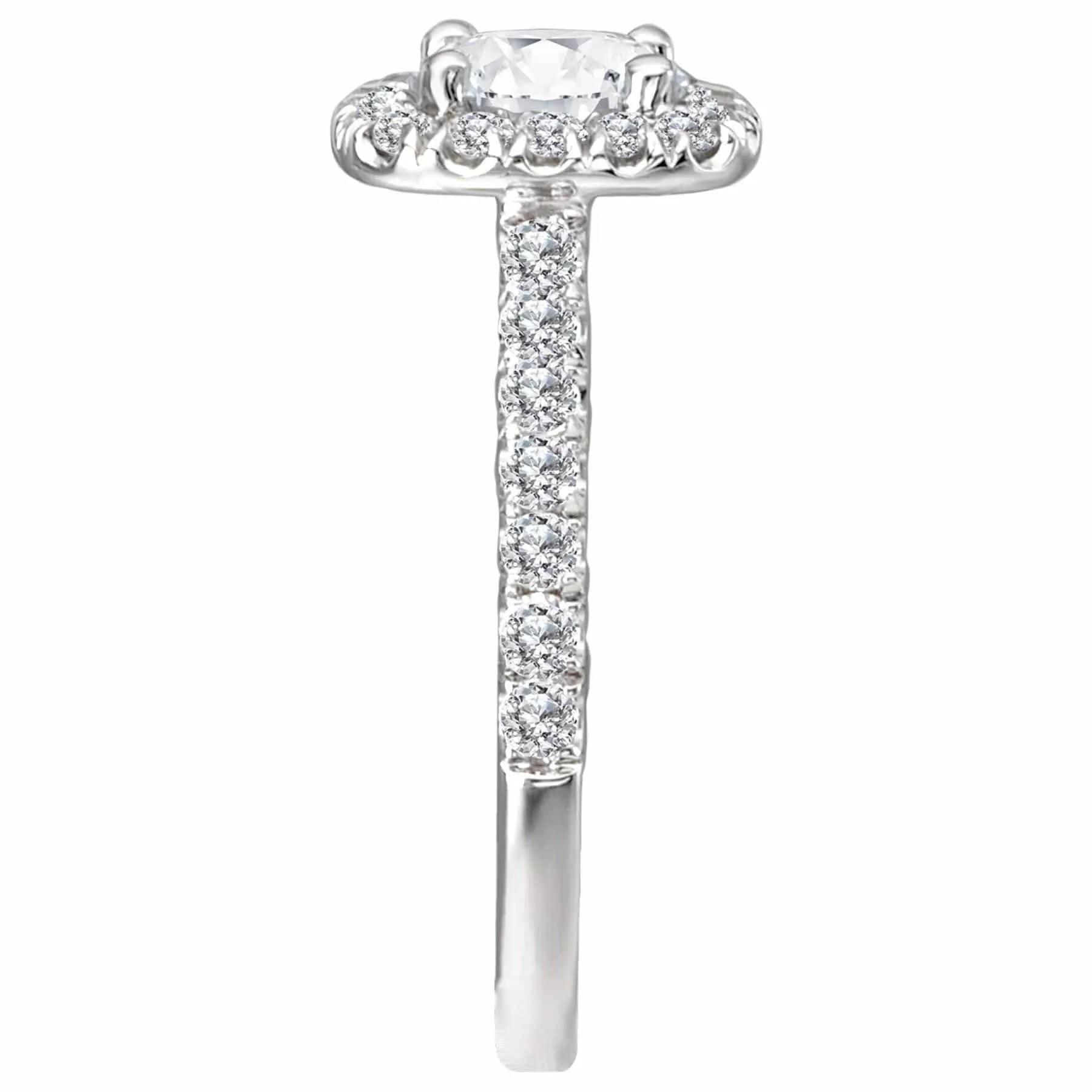 "The Dallas" Halo Semi-Mount Diamond Ring