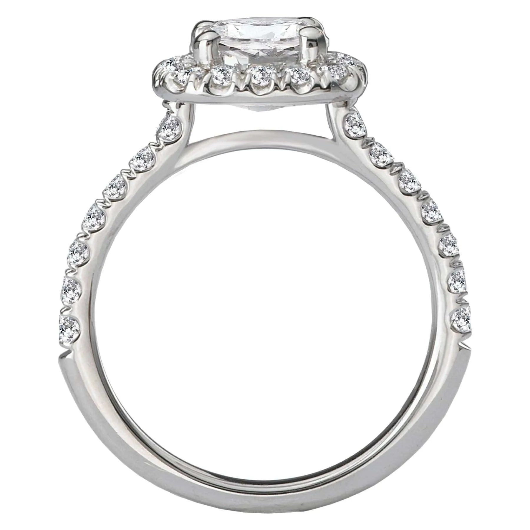 "The Dallas" Halo Semi-Mount Diamond Ring